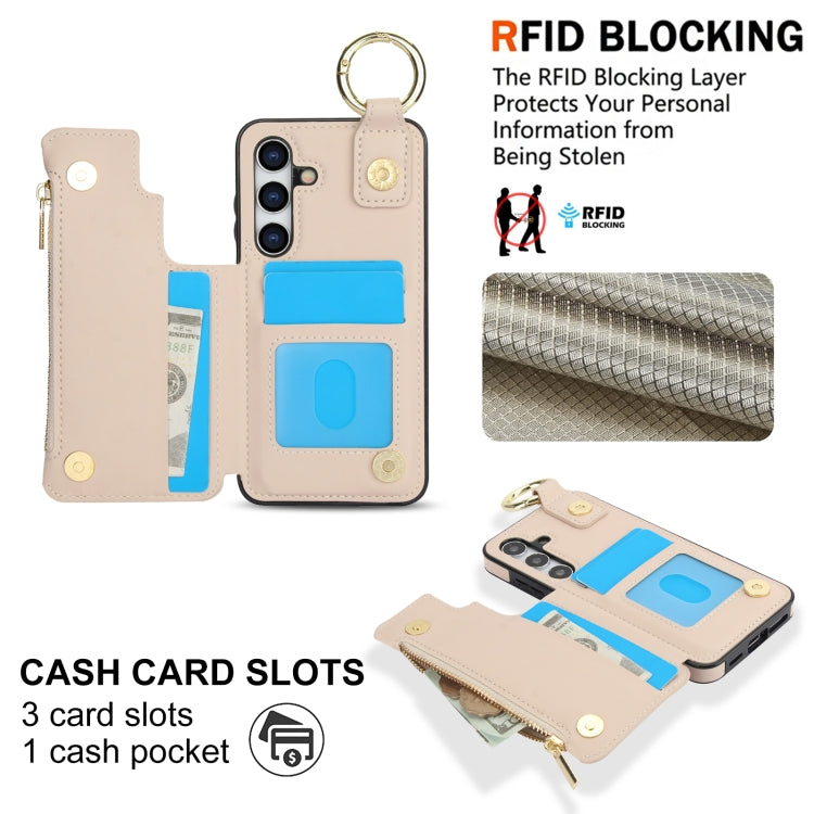 RFlD Anti-theft Double Buckle Ring Zipper Card Phone Case, Series 1