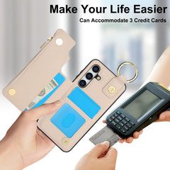 RFlD Anti-theft Double Buckle Ring Zipper Card Phone Case, Series 1