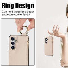 RFlD Anti-theft Double Buckle Ring Zipper Card Phone Case, Series 1