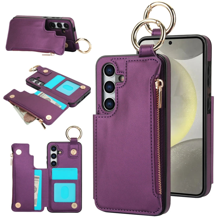 RFlD Anti-theft Double Buckle Ring Zipper Card Phone Case, Series 1