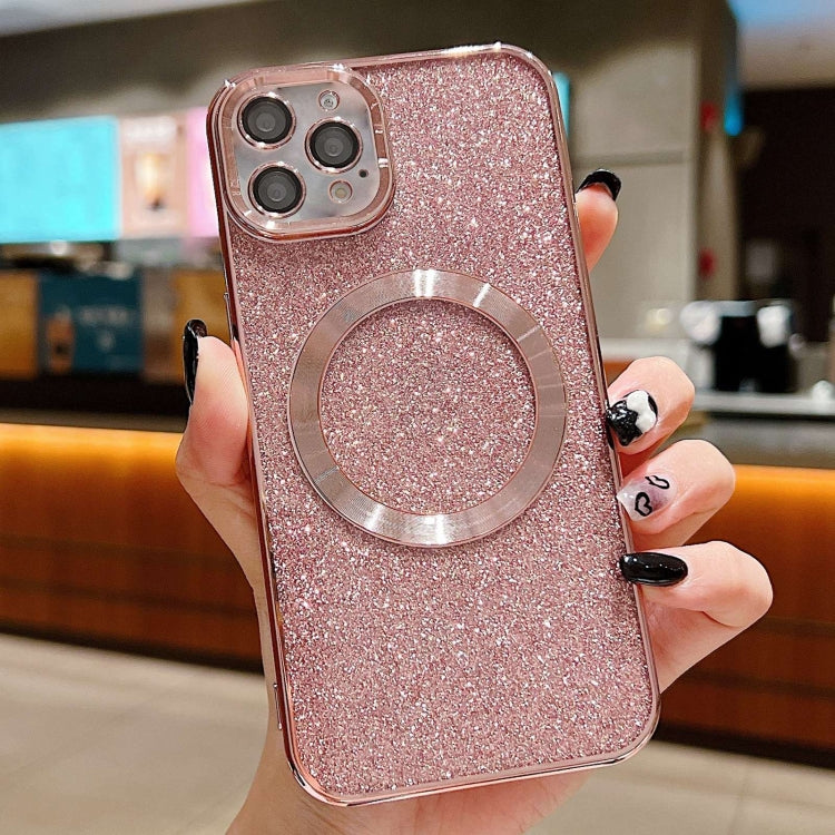 Electroplating Pure Color Glitter Powder MagSafe Phone Case, Series 1