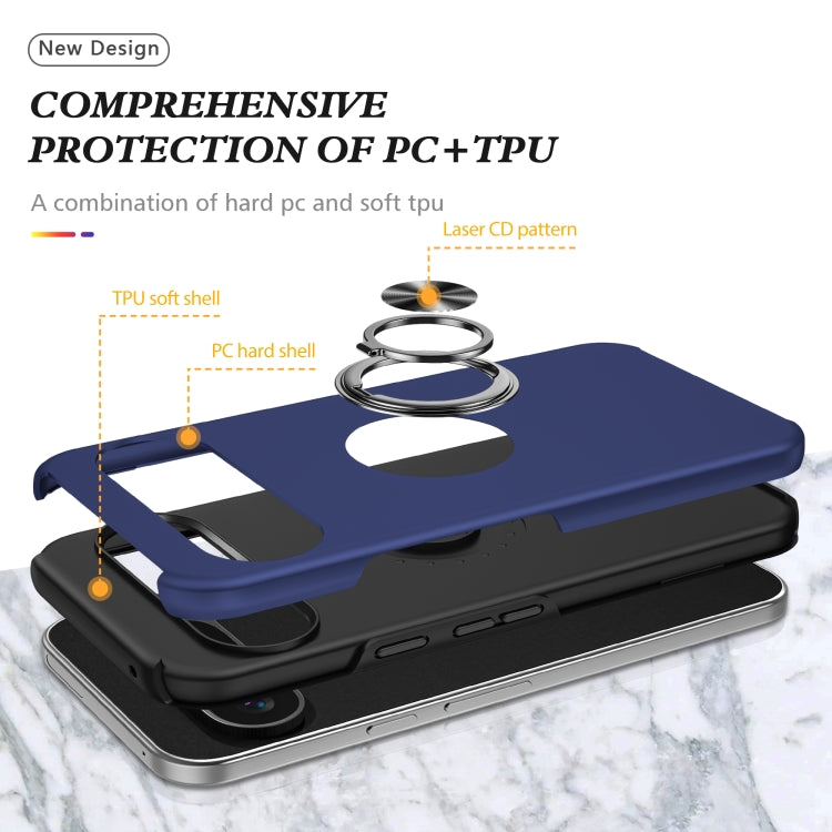 PC Hybrid TPU Magnetic Ring Holder Phone Case, For Google Pixel 9 Pro, For Google Pixel 8a