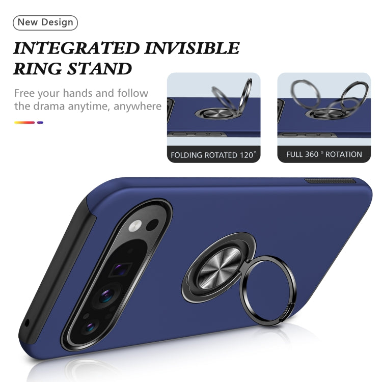 PC Hybrid TPU Magnetic Ring Holder Phone Case, For Google Pixel 9 Pro, For Google Pixel 8a