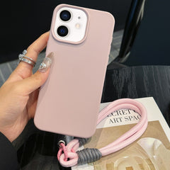 Leather Texture TPU Full Coverage Phone Case with Lanyard, Series 1