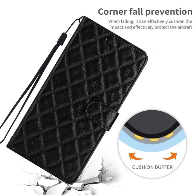 Rhombus Lattice Texture Leather Phone Case