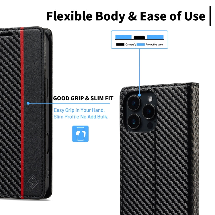 LC.IMEEKE Carbon Fiber Leather Phone Case