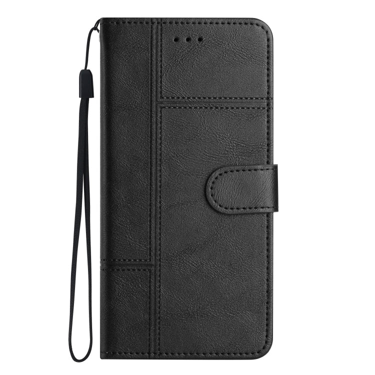 Cowhide Texture Stitching Leather Phone Case