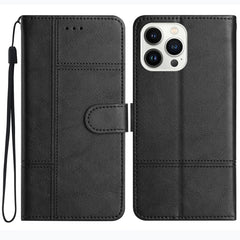 Cowhide Texture Stitching Leather Phone Case