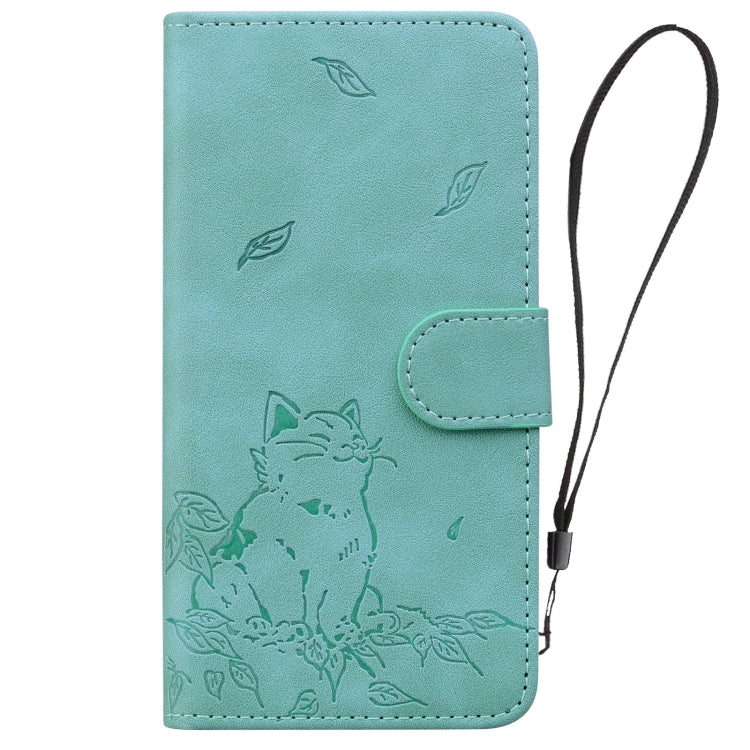 Cute Cat Embossed Leather Phone Case, Series 1