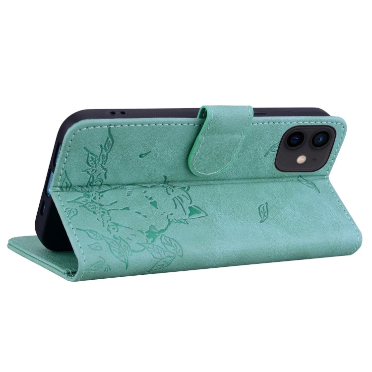 Cute Cat Embossed Leather Phone Case, Series 1