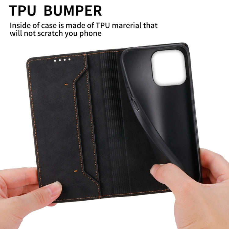 Business Solid Color Magnetic RFID Leather Phone Case