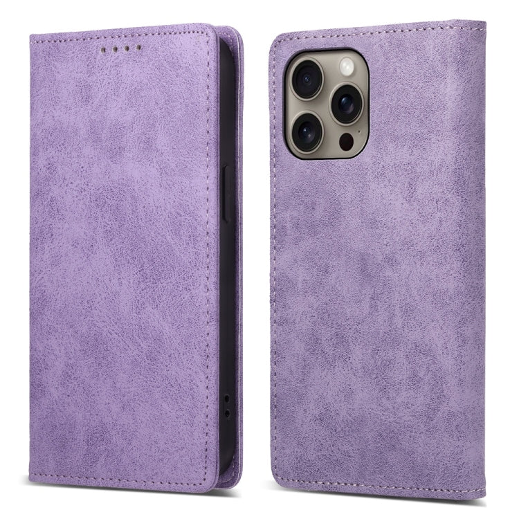 Business Solid Color Magnetic RFID Leather Phone Case