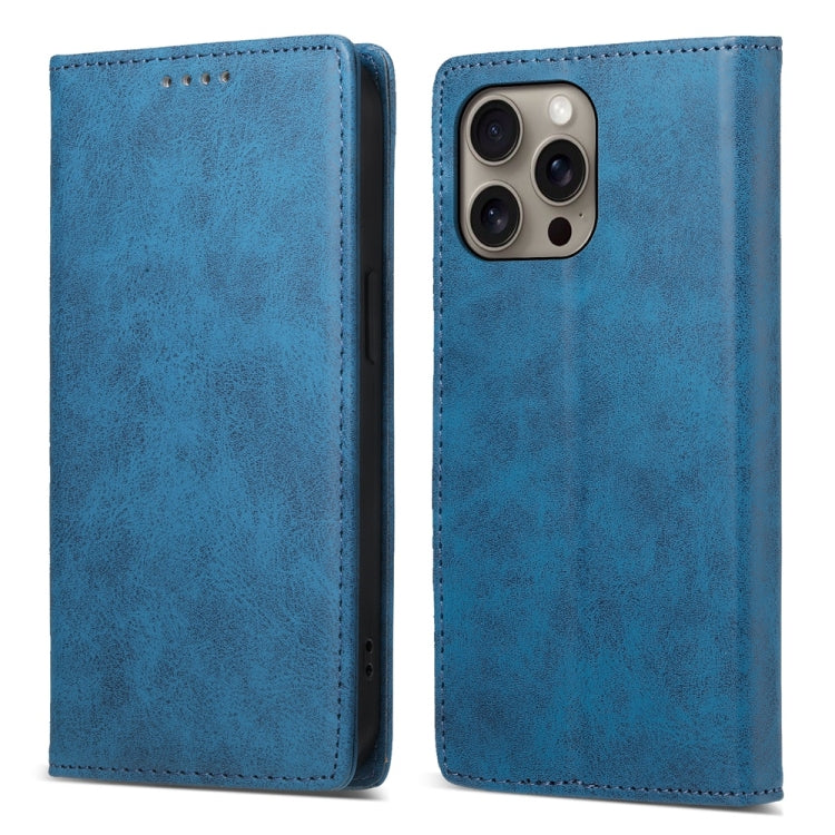 Business Solid Color Magnetic RFID Leather Phone Case