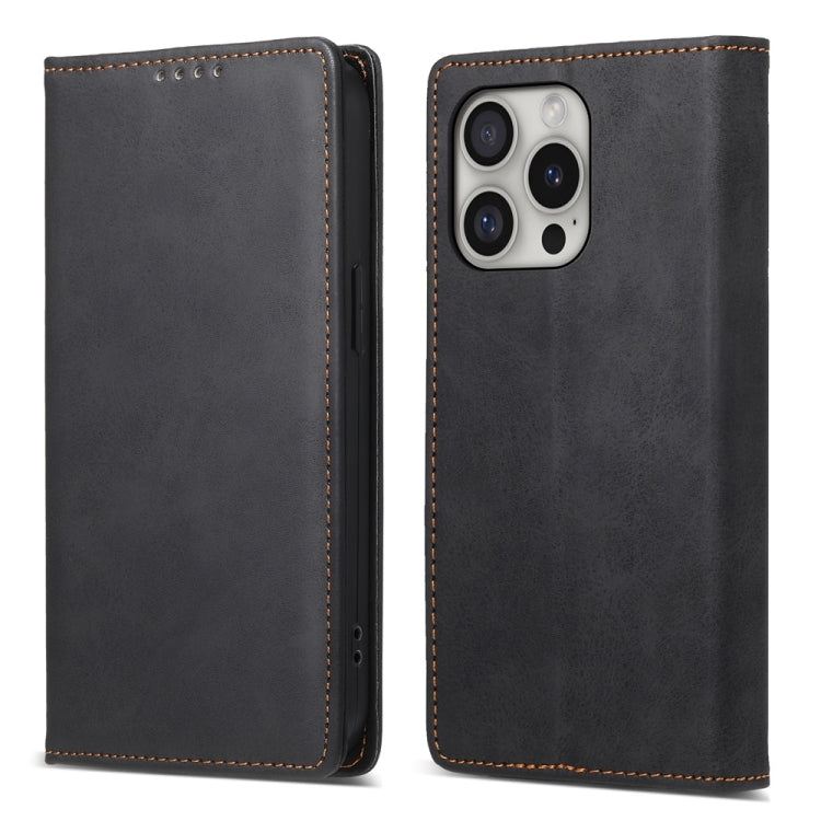 Business Solid Color Magnetic RFID Leather Phone Case