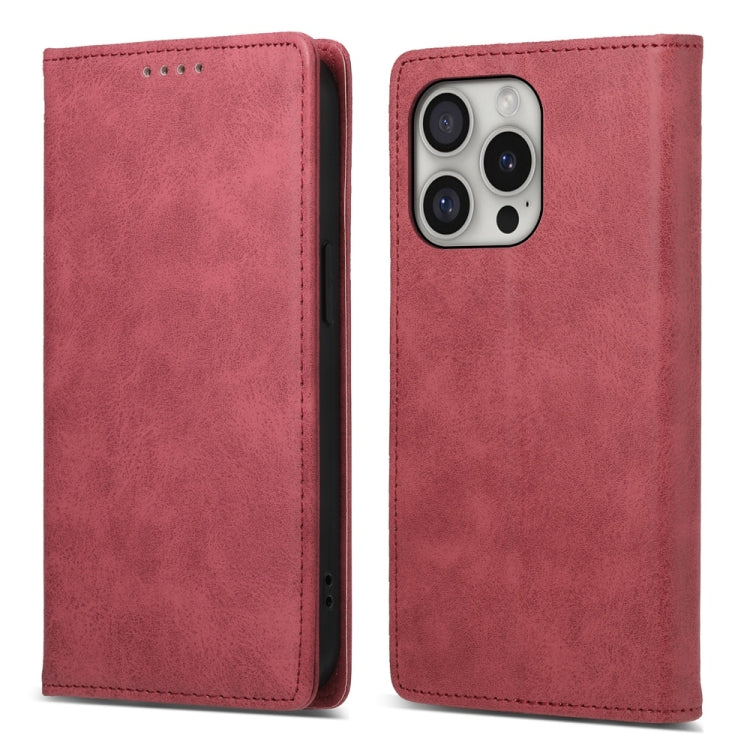 Business Solid Color Magnetic RFID Leather Phone Case