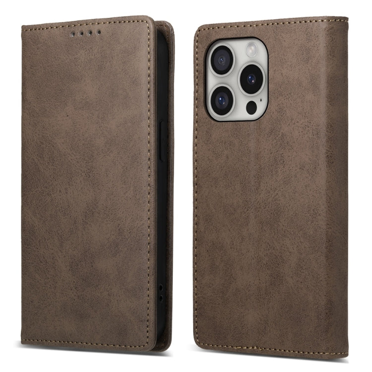 Business Solid Color Magnetic RFID Leather Phone Case