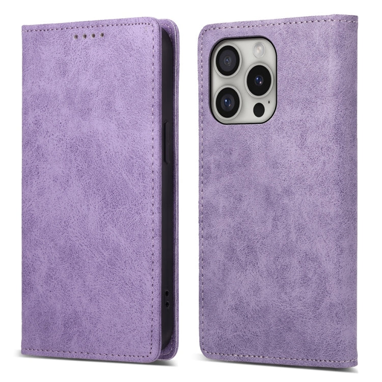 Business Solid Color Magnetic RFID Leather Phone Case