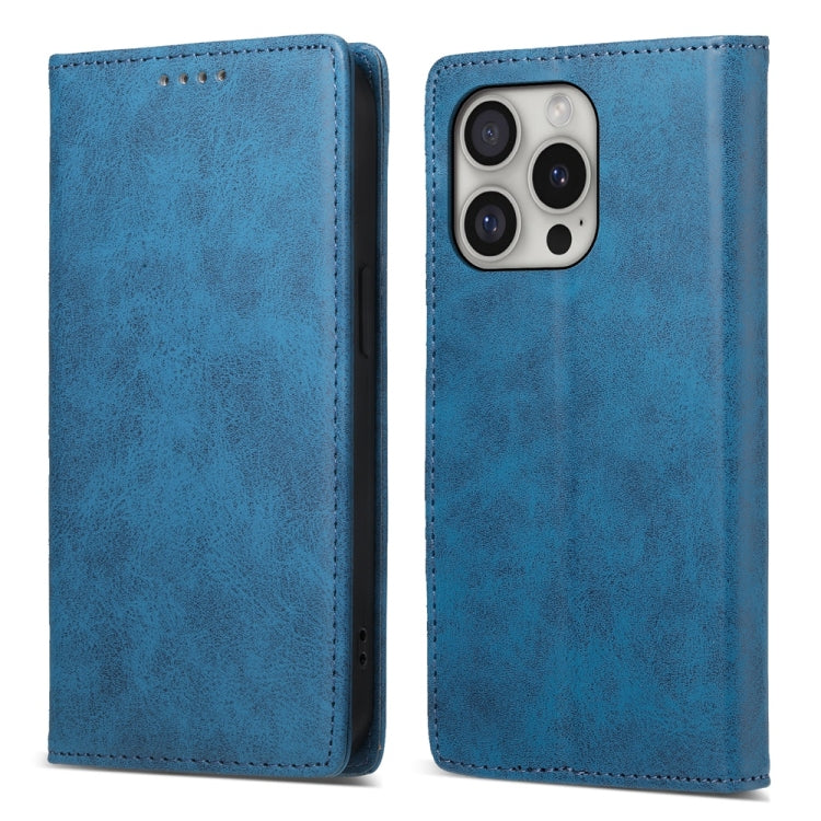 Business Solid Color Magnetic RFID Leather Phone Case