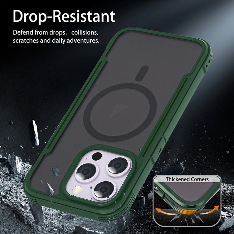 Skin Feel Frosted MagSafe Magnetic PC Hybrid TPU Phone Case, For iPhone 15