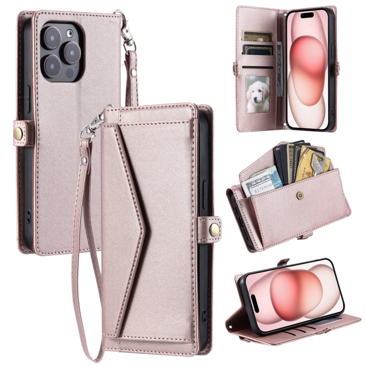 Wallet Multi-card Slot Leather Phone Case with Lanyard, Series 1