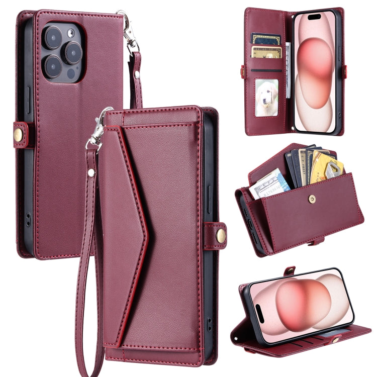 Wallet Multi-card Slot Leather Phone Case with Lanyard, Series 1