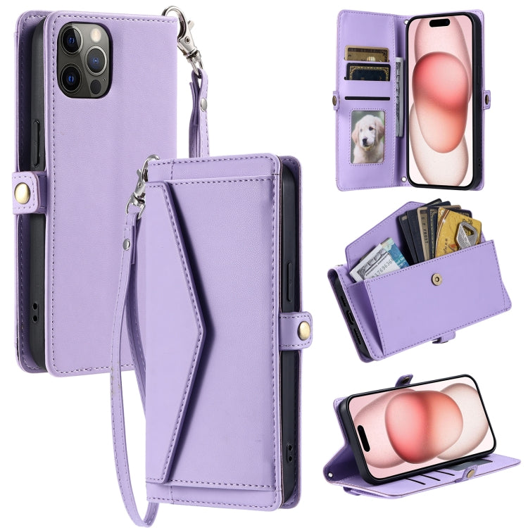 Wallet Multi-card Slot Leather Phone Case with Lanyard, Series 1