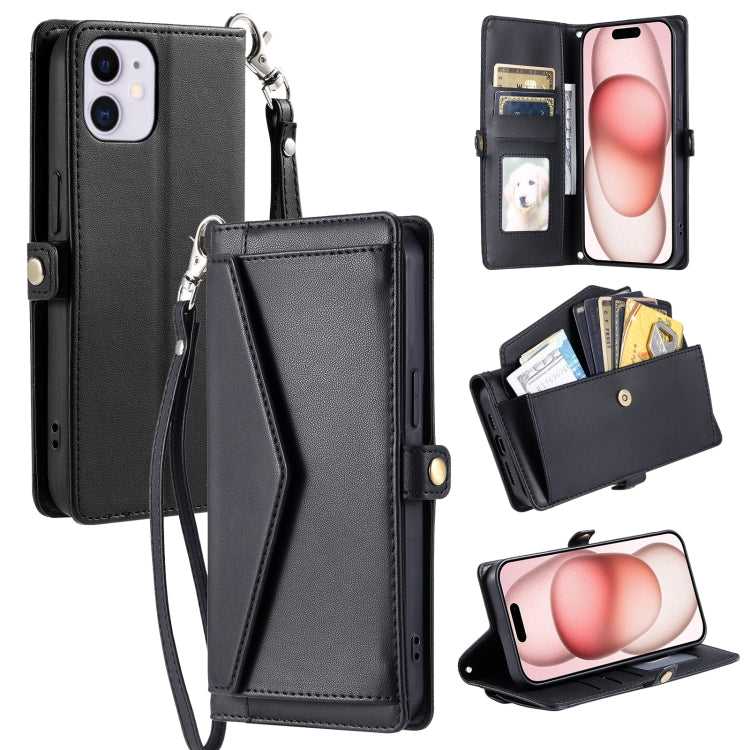 Wallet Multi-card Slot Leather Phone Case with Lanyard, Series 1