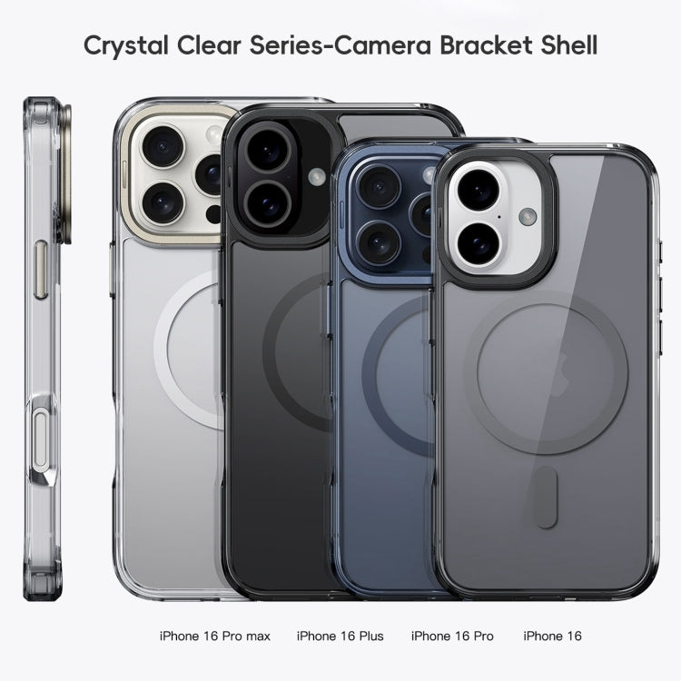 Frosted Crystal Clear Lens Holder MagSafe Magnetic Phone Case