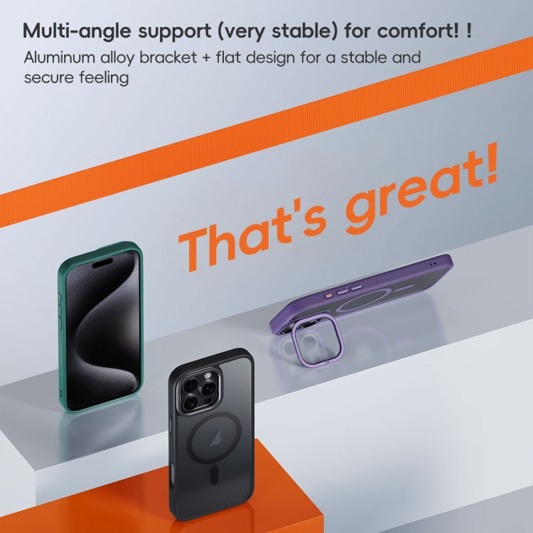 Frosted Lens Holder MagSafe Magnetic Phone Case, For iPhone 16