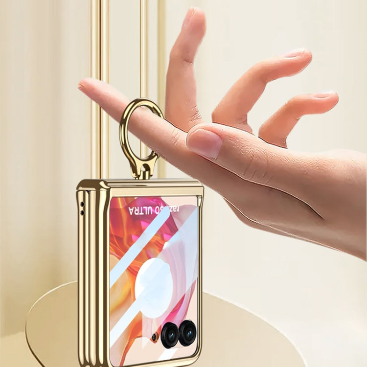 GKK Integrated  Magnetic Folding Phantom Rotary Phone Case with Ring Holder, For Motorola Razr 50 Ultra, For Motorola Razr 50
