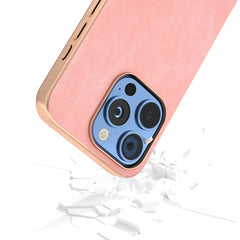 Electroplated Frame PU Leather Full Coverage Phone Case