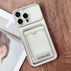 Electroplating Card Bag Holder TPU Phone Case, Series 1