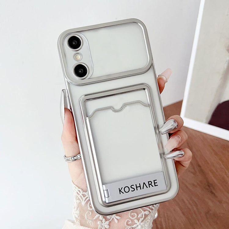 Electroplating Card Bag Holder TPU Phone Case, Series 1