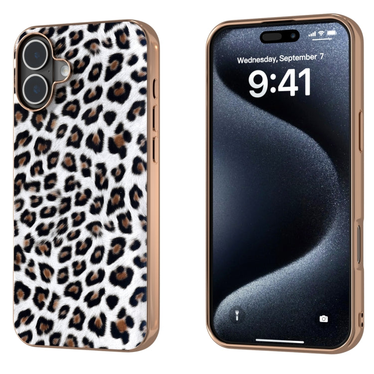 Nano Plating Leopard Print Phone Case