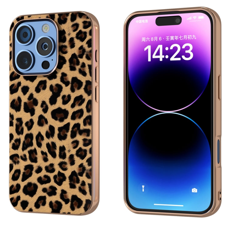 Nano Plating Leopard Print Phone Case