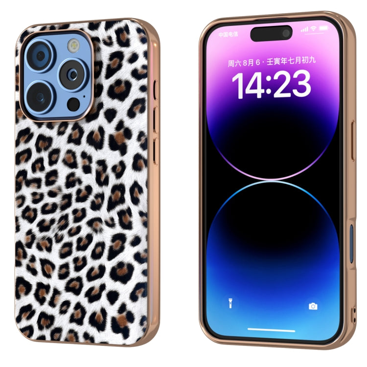 Nano Plating Leopard Print Phone Case