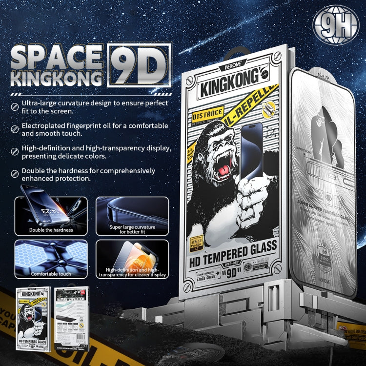 WK WTP-087 Space King Kong 9D Curved HD Tempered Glass Screen Protector