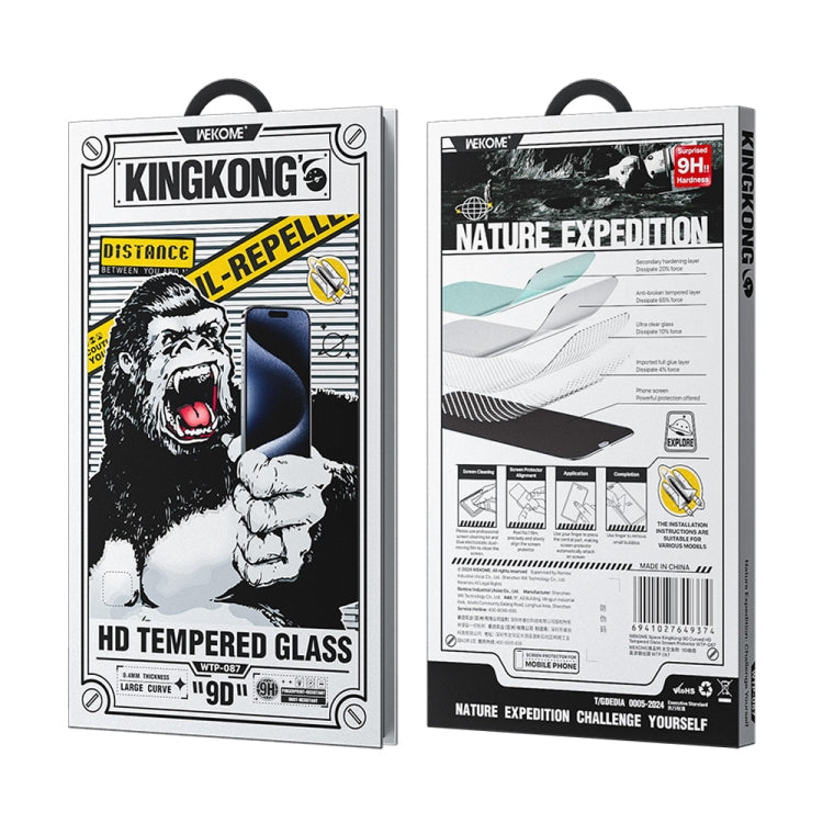 WK WTP-087 Space King Kong 9D Curved HD Tempered Glass Screen Protector