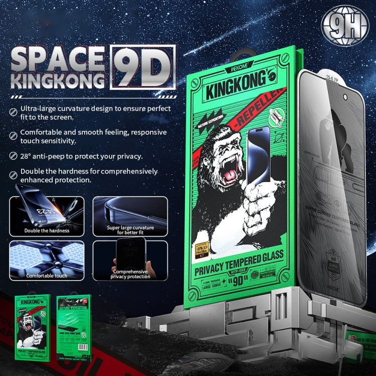 WK WTP-088 Space King Kong 9D Curved 28 Degree Privacy Tempered Glass Film