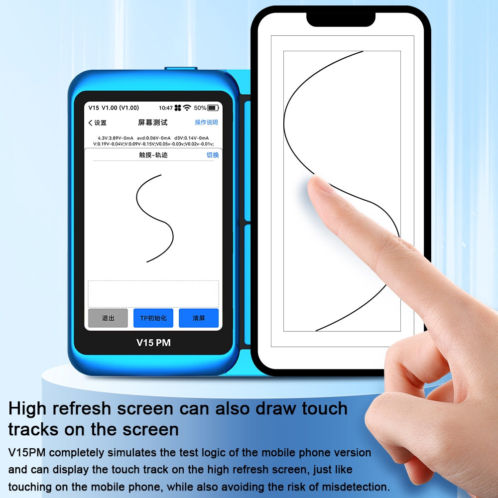 JC JCID V15 V15PM Professional Screen Tester for X-15PM Android MIPI EDP Screen MONO Image Grayscale Touch FunctionTester