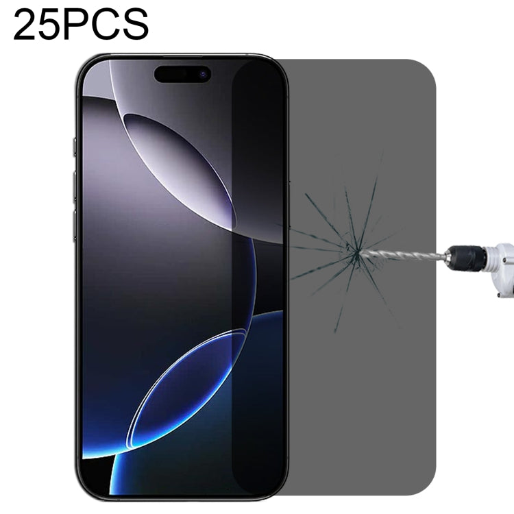 25pcs High Transparency Full Cover Anti-spy Tempered Glass Film