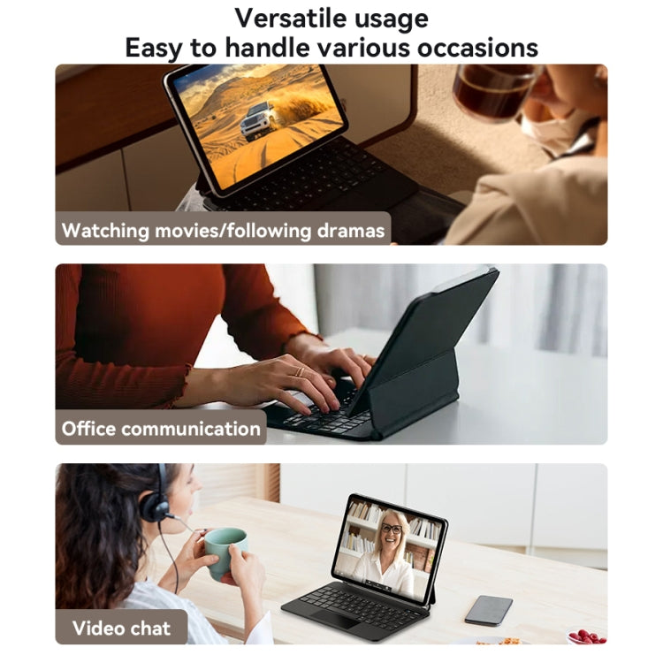 Yesido Dual-sided Clip Digital Display Magnetic Keyboard Leather Case