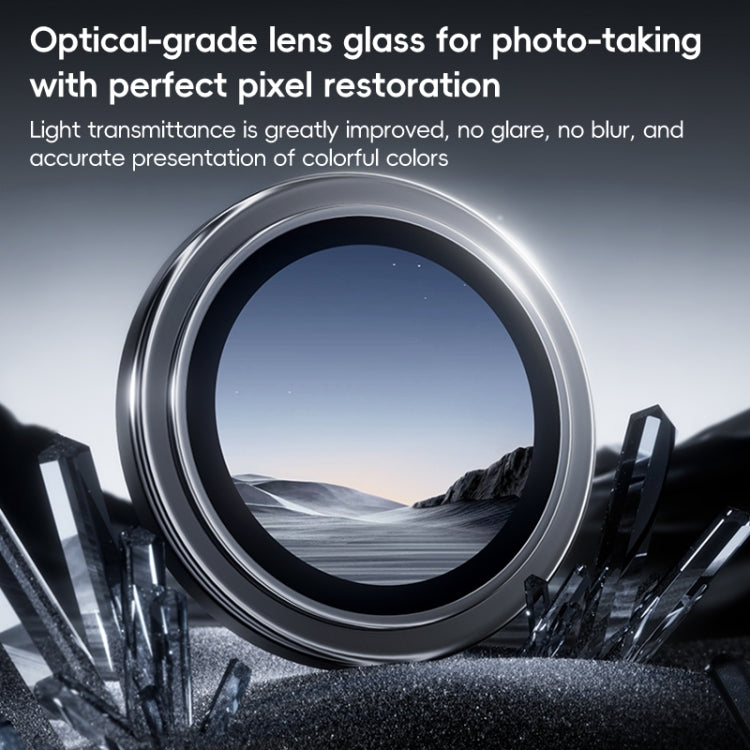 Benks King Kong Series Corning Single Metal Lens Protective Film, For iPhone 16 Pro Max, For iPhone 16 Pro
