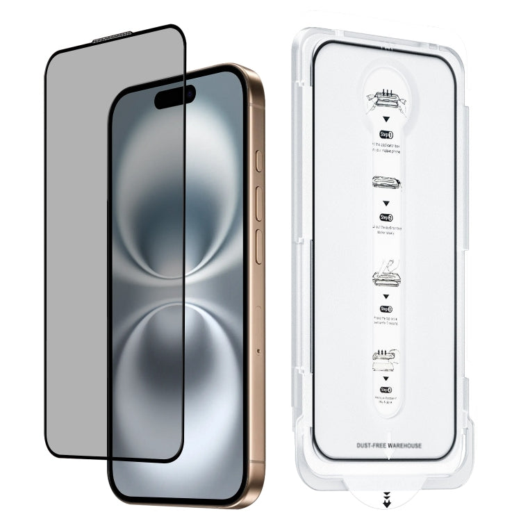 Dust-Free Easy Install Privacy Tempered Glass Film, For iPhone 16 Pro Max, For iPhone 16 Pro, For iPhone 16 Plus, For iPhone 16, For iPhone 15 Pro Max, For iPhone 15 Pro, For iPhone 15 Plus, For iPhone 15, For iPhone 14 Plus, For iPhone 14�������������...
