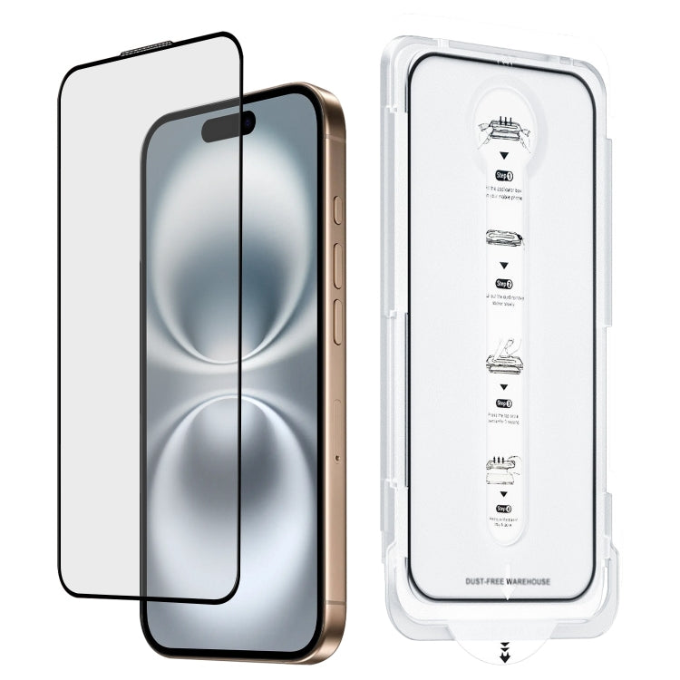 Dust-Free Easy Install HD Tempered Glass Film, For iPhone 16 Pro Max, For iPhone 16 Pro, For iPhone 16 Plus, For iPhone 16, For iPhone 15 Pro Max, For iPhone 15 Pro, For iPhone 15 Plus, For iPhone 15, For iPhone 14 Plus, For iPhone 14, For iPhone 14 Pr...