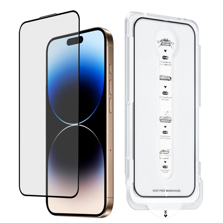 Dust-Free Easy Install HD Tempered Glass Film, For iPhone 16 Pro Max, For iPhone 16 Pro, For iPhone 16 Plus, For iPhone 16, For iPhone 15 Pro Max, For iPhone 15 Pro, For iPhone 15 Plus, For iPhone 15, For iPhone 14 Plus, For iPhone 14, For iPhone 14 Pr...