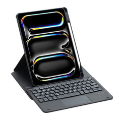 L13-A 360 Rotation Acrylic Transparent Bluetooth Keyboard Leather Case With Touch Control