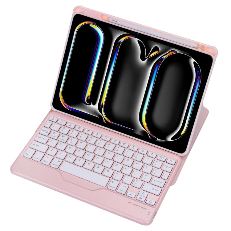 L13-B 360 Rotation Acrylic Transparent Bluetooth Keyboard Leather Case