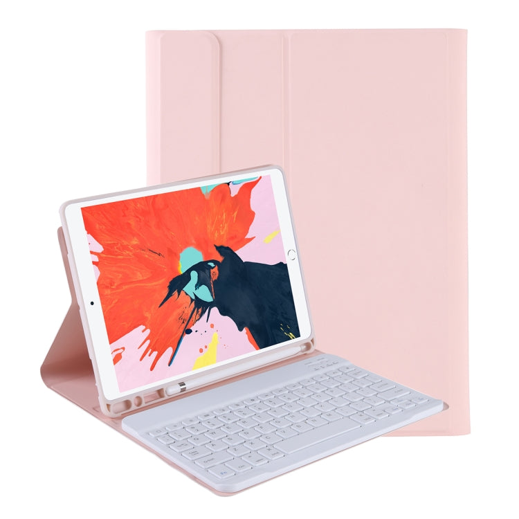 T098B Integrated Ultra-thin Candy Colors Bluetooth Keyboard Protective Case for iPad Air 4 10.9 inch (2020), with Stand & Pen Slot