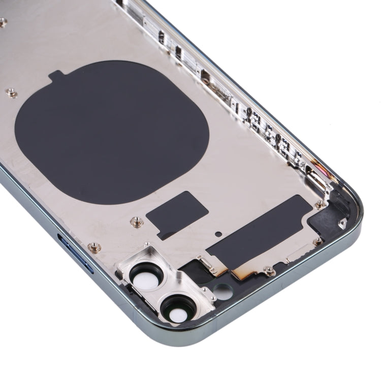 Electroplated Frame Back Housing Cover with Appearance Imitation of iP13 Pro for iPhone 11, for iPhone 11(Electroplated Frame,Green)